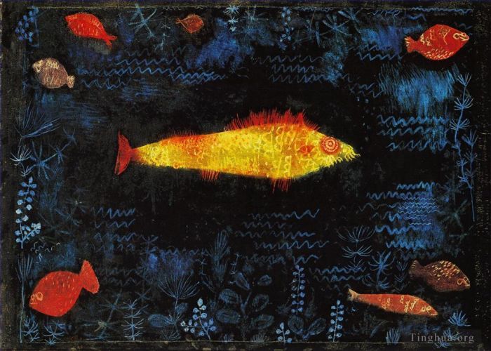 Paul Klee Peinture à l'huile - Le poisson rouge