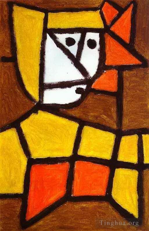 Paul Klee Peinture à l'huile - Femme en robe paysanne