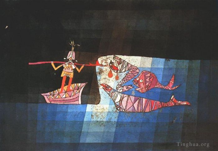 Paul Klee Types de peintures - Scène de bataille de l'opéra comique fantastique