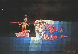 Paul Klee œuvres - Scène de bataille de l'opéra comique fantastique