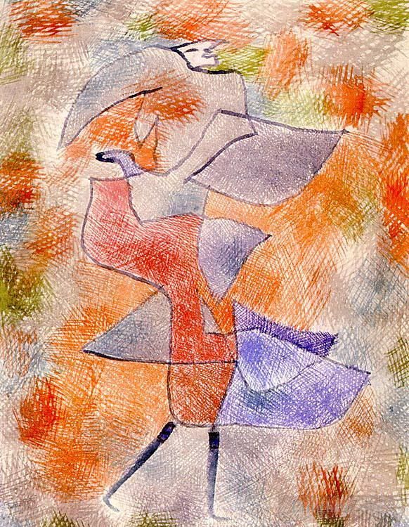 Paul Klee Types de peintures - Diane dans le vent d'automne