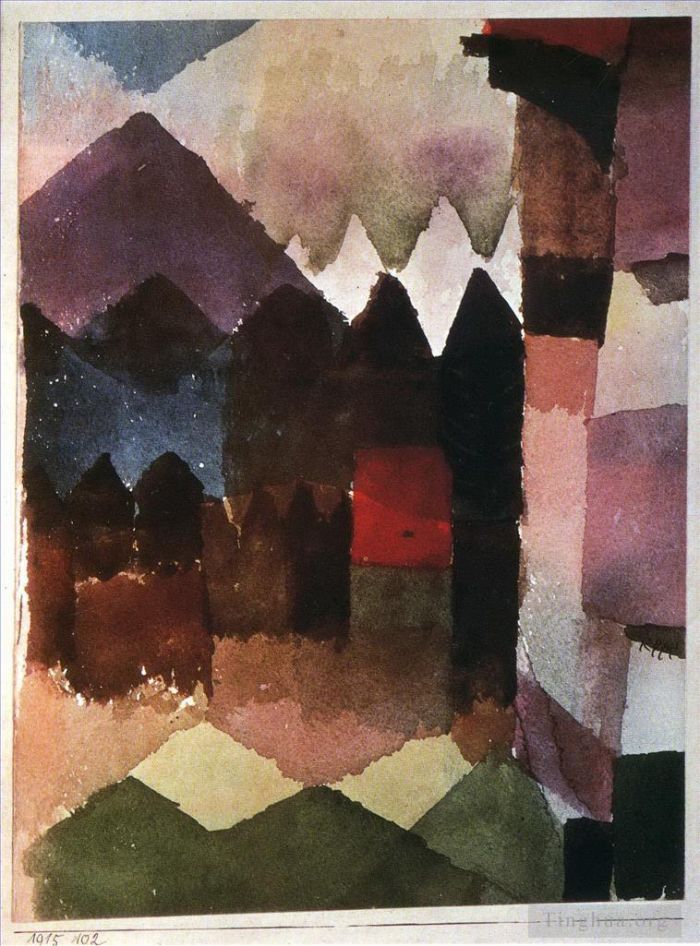 Paul Klee Types de peintures - Vent de Foehn dans le jardin de Marc