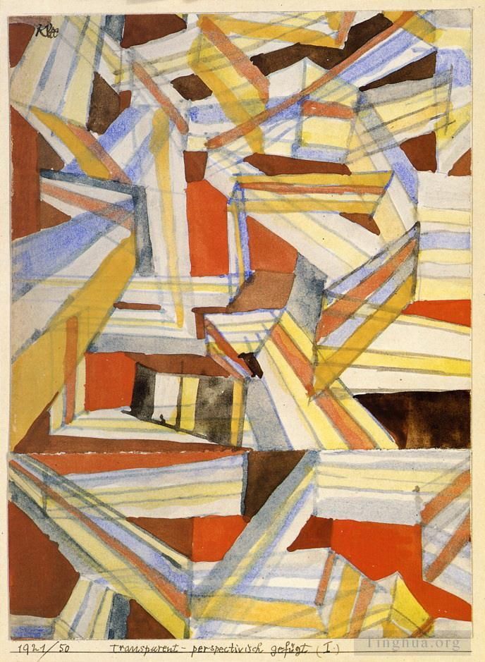 Paul Klee Types de peintures - Transparent en perspective Rainuré