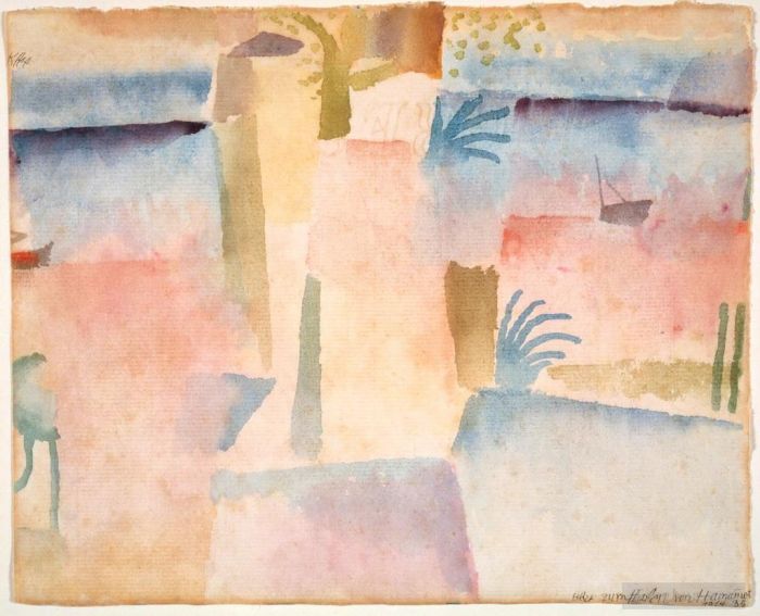 Paul Klee Types de peintures - Vue vers le port de Ha