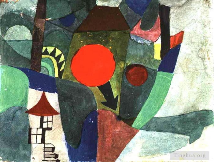 Paul Klee Types de peintures - Avec le soleil couchant