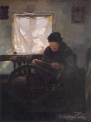 Peder Severin Kroyer œuvres - Ancienne dans la rueca 1887