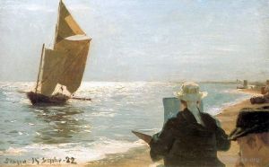 Peder Severin Kroyer œuvres - Peintres sur la plage 1892