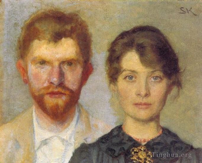 Peder Severin Kroyer Peinture à l'huile - Rapport du mariage 1890