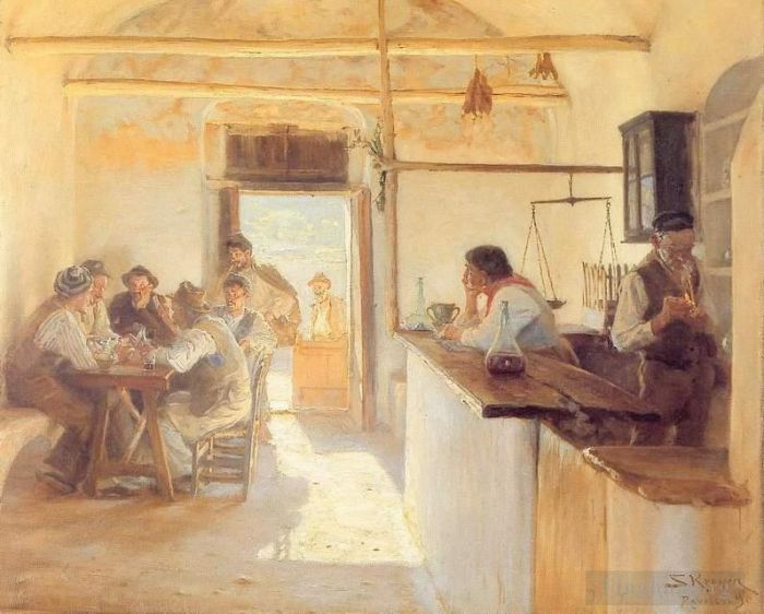 Peder Severin Kroyer Peinture à l'huile - Taberna à Ravello 1890