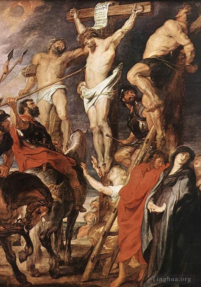 Pierre Paul Rubens Peinture à l'huile - Le Christ en croix entre les deux voleurs