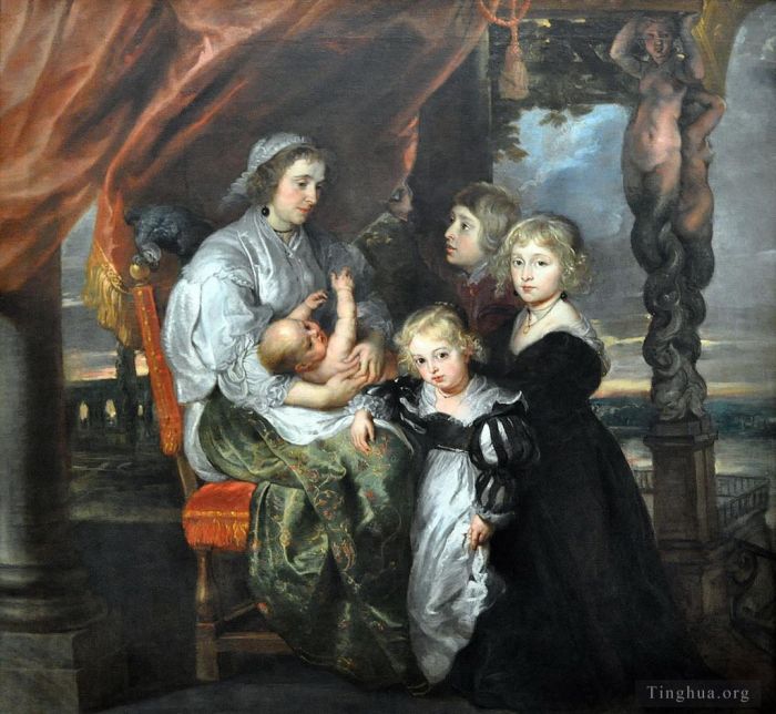Pierre Paul Rubens Peinture à l'huile - Deborah Kip épouse de Sir Balthasar Gerbier et ses enfants