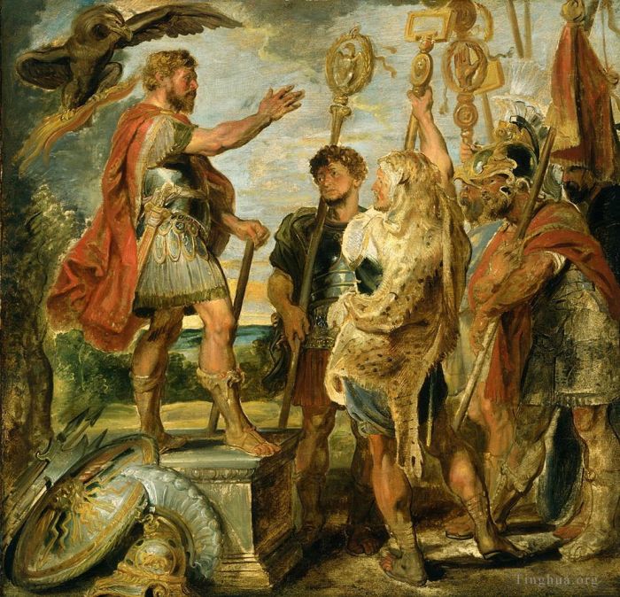 Pierre Paul Rubens Peinture à l'huile - Decius Mus s'adressant aux légions