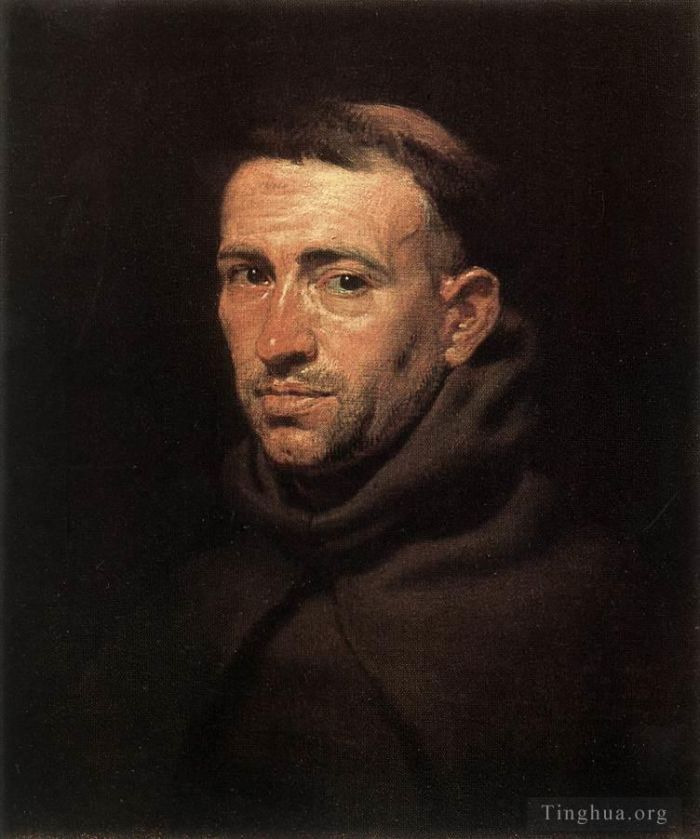 Pierre Paul Rubens Peinture à l'huile - Tête d'un frère franciscain