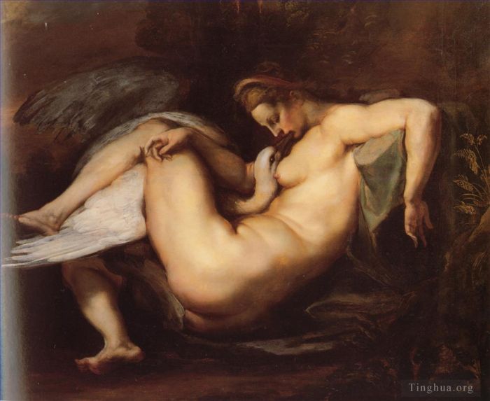 Pierre Paul Rubens Peinture à l'huile - Léda et le cygne