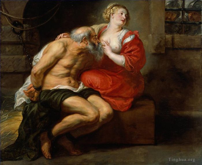 Pierre Paul Rubens Peinture à l'huile - Peter Paul Cimon et Pero