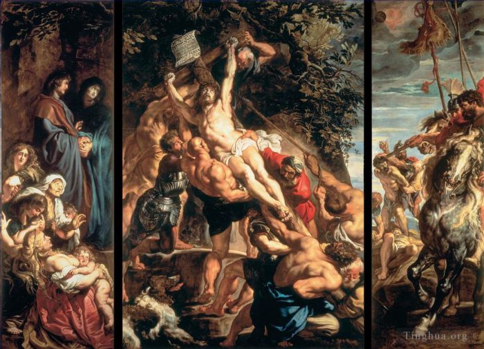 Pierre Paul Rubens Peinture à l'huile - L'élévation de la croix