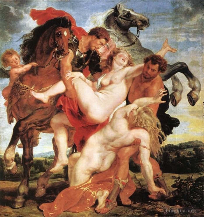 Pierre Paul Rubens Peinture à l'huile - Viol des filles de Leucippe