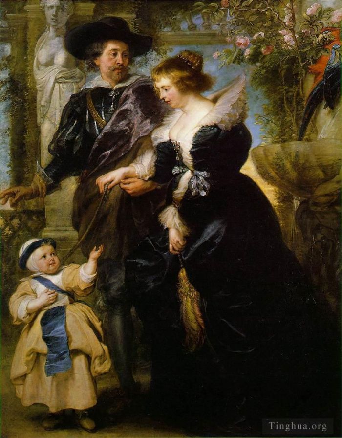 Pierre Paul Rubens Peinture à l'huile - Rubens, sa femme Helena Fourment et leur fils Peter Paul