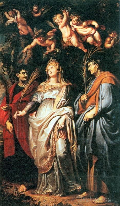 Pierre Paul Rubens Peinture à l'huile - Sainte Domitille avec saint Nérée et saint Achille
