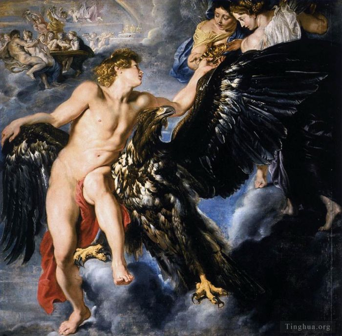 Pierre Paul Rubens Peinture à l'huile - L'enlèvement de Ganymède
