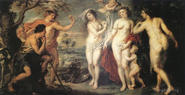 Pierre Paul Rubens Peinture à l'huile - Le jugement de Pâris 1639