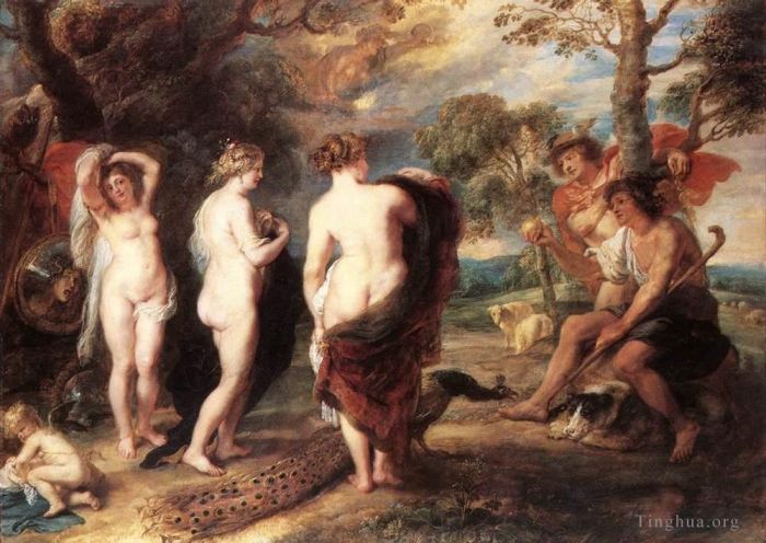 Pierre Paul Rubens Peinture à l'huile - Le jugement de Pâris