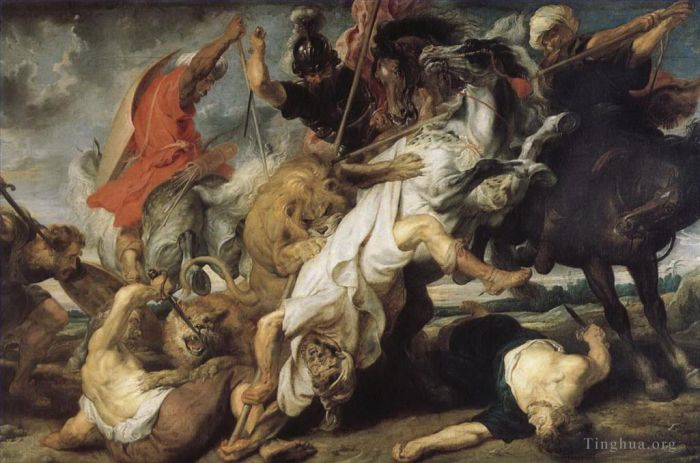 Pierre Paul Rubens Peinture à l'huile - La chasse au lion