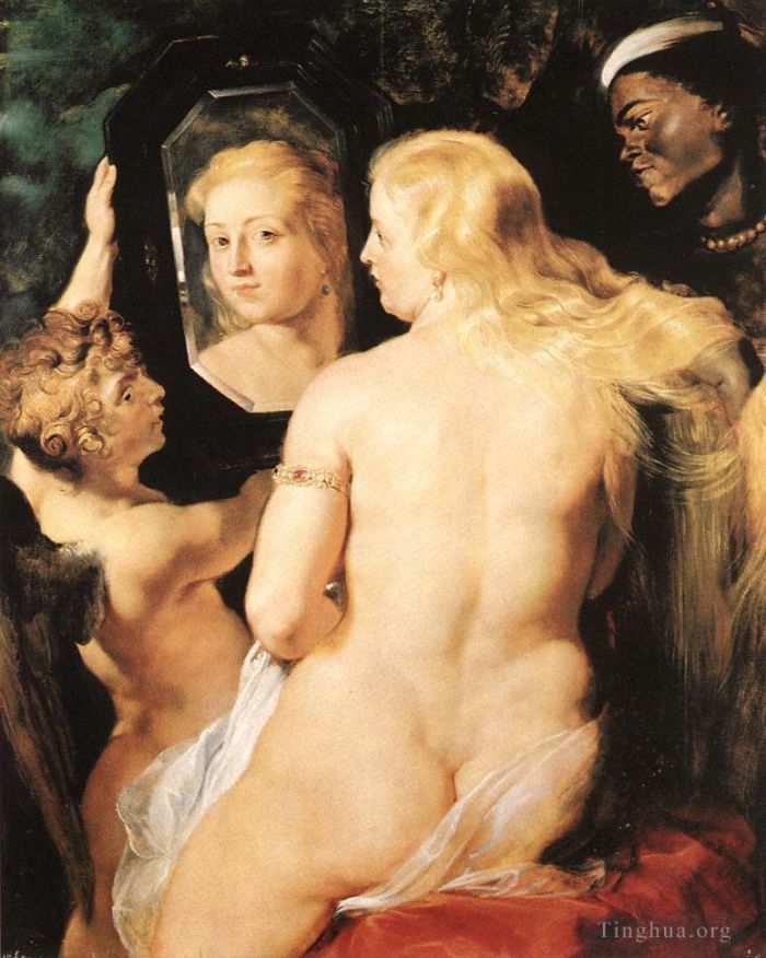 Pierre Paul Rubens Peinture à l'huile - Vénus devant un miroir