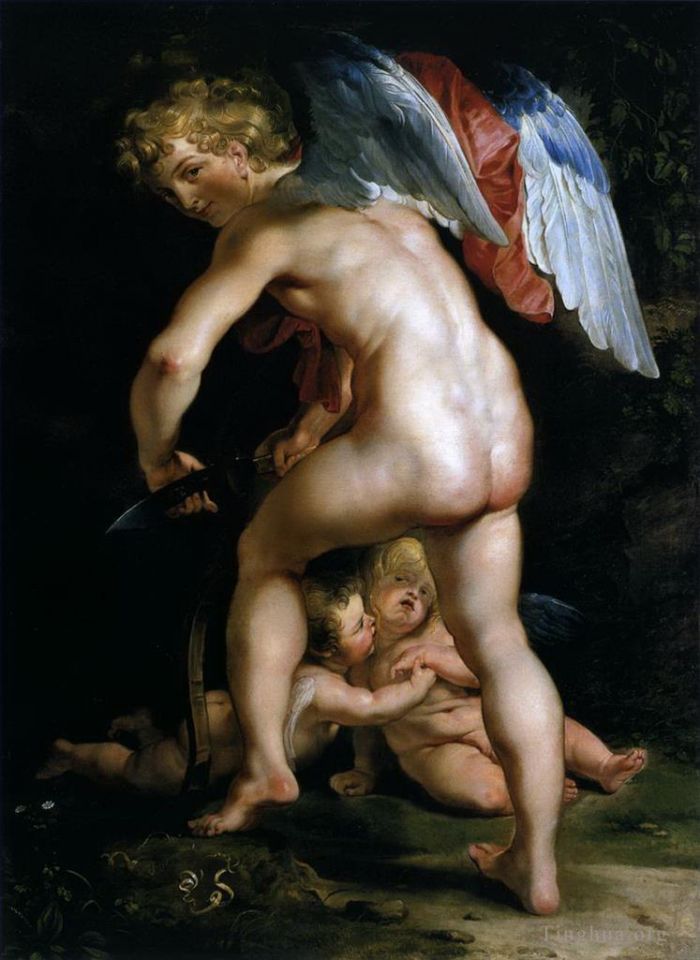 Pierre Paul Rubens Peinture à l'huile - Cupidon faisant sa révérence