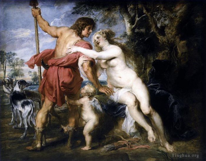 Pierre Paul Rubens Peinture à l'huile - Vénus et Adonis