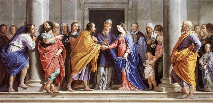 Philippe de Champaigne Peinture à l'huile - Le mariage de la Vierge