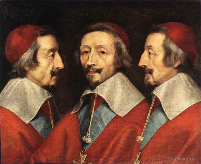 Philippe de Champaigne Peinture à l'huile - Triple Portrait de Richelieu