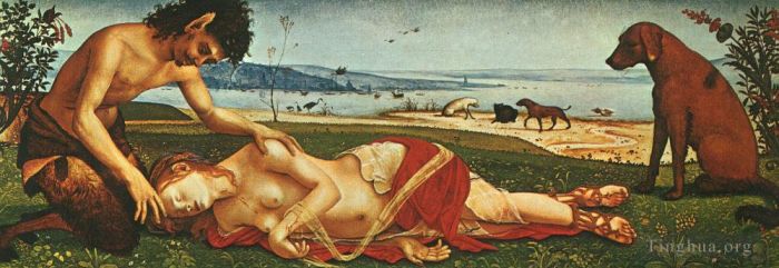 Piero di Cosimo Peinture à l'huile - La mort de Procris 1500