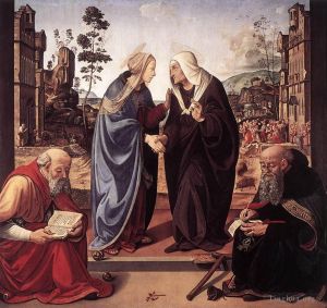 Piero di Cosimo œuvres - La Visitation des saints Nicolas et Antoine 1489