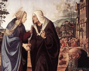 Piero di Cosimo œuvres - La Visitation des saints Nicolas et Antoine 148dt1