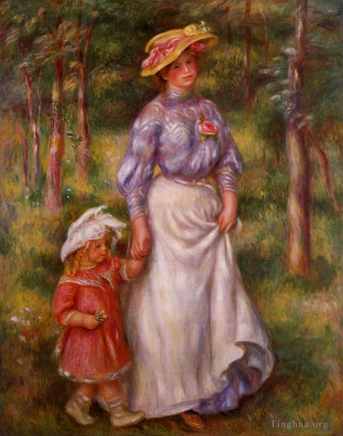 Pierre-Auguste Renoir Peinture à l'huile - 5 la promenade
