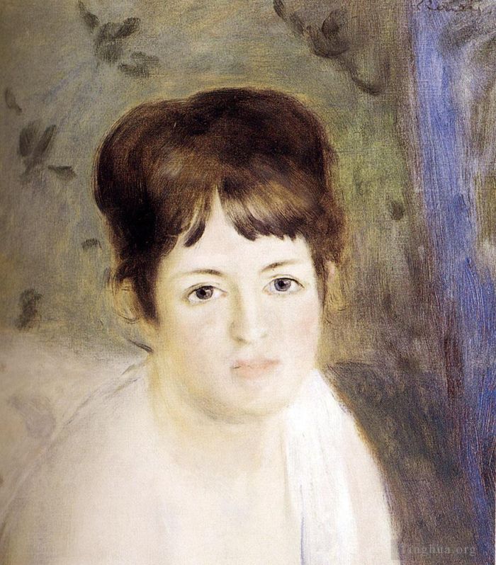 Pierre-Auguste Renoir Peinture à l'huile - Tête de femme