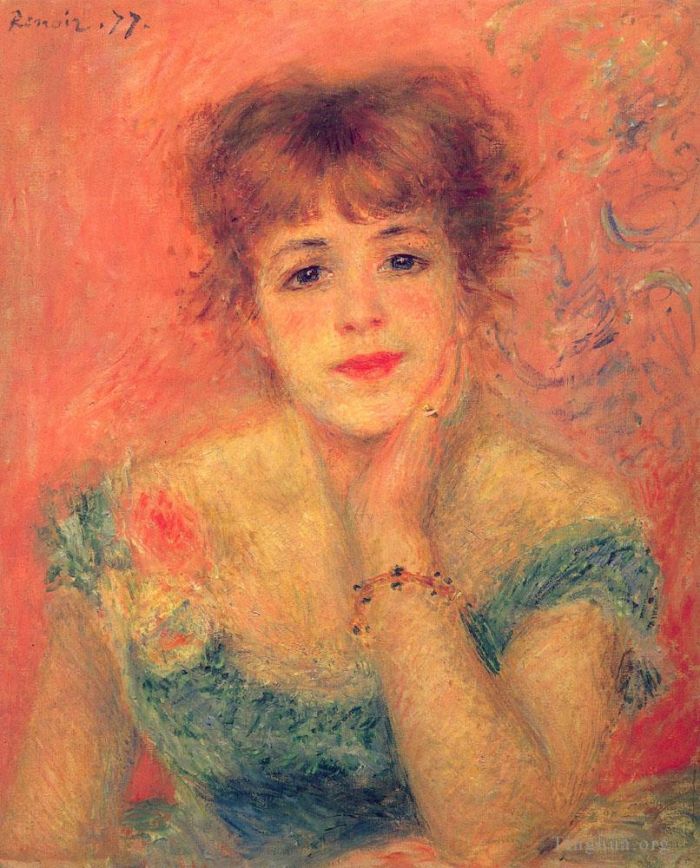 Pierre-Auguste Renoir Peinture à l'huile - Jeanne Samary en robe décolletée