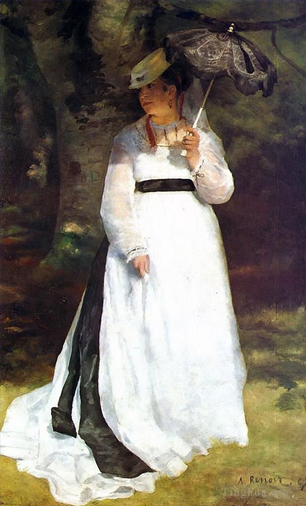 Pierre-Auguste Renoir Peinture à l'huile - Lise avec un parapluie