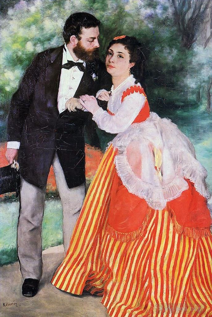 Pierre-Auguste Renoir Peinture à l'huile - Portrait d'Alfred et Marie Sisley
