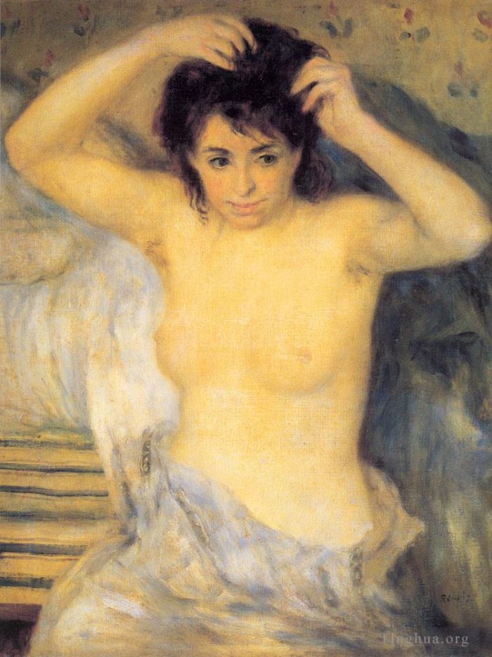 Pierre-Auguste Renoir Peinture à l'huile - Torse Avant le bain La toilette