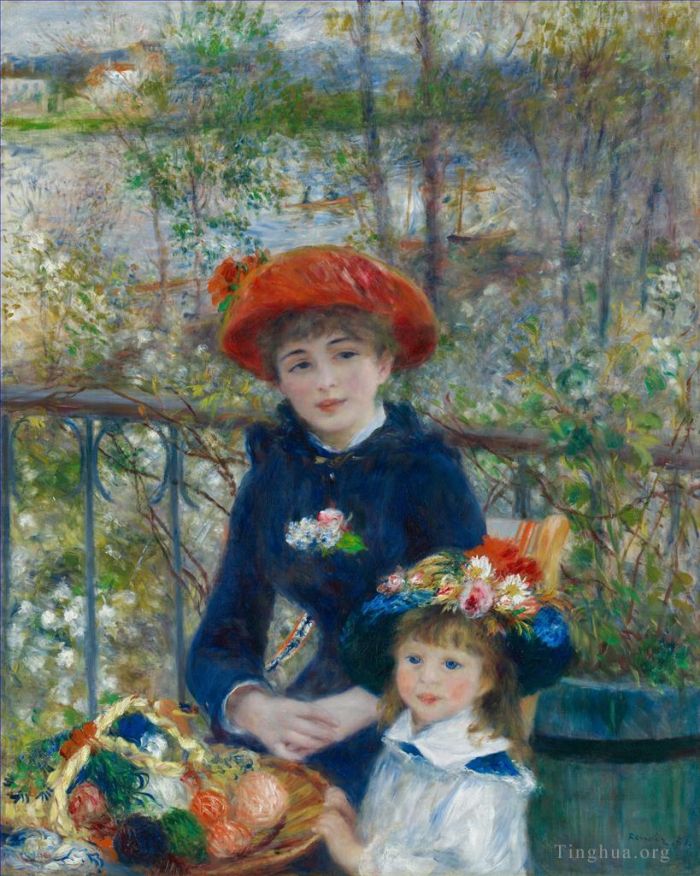 Pierre-Auguste Renoir Peinture à l'huile - Les Deux Sœurs (Sur la Terrasse)