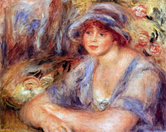 Pierre-Auguste Renoir Peinture à l'huile - Andrée en bleu