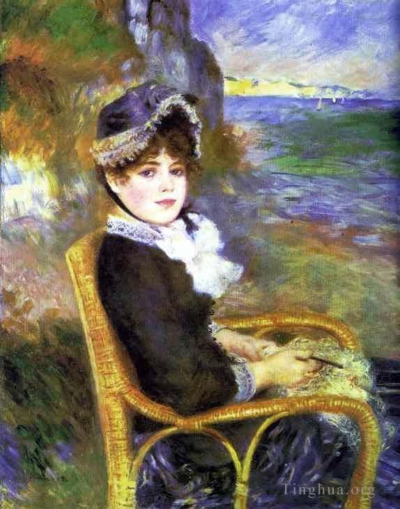Pierre-Auguste Renoir Peinture à l'huile - Au bord de la mer