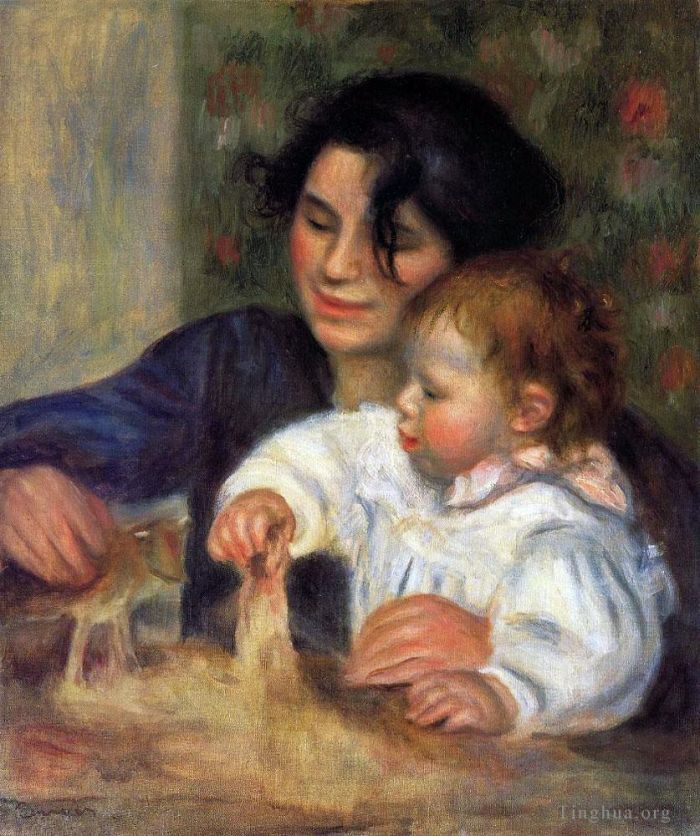 Pierre-Auguste Renoir Peinture à l'huile - Gabrielle et Jean