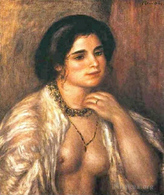 Pierre-Auguste Renoir Peinture à l'huile - Gabrielle aux seins nus