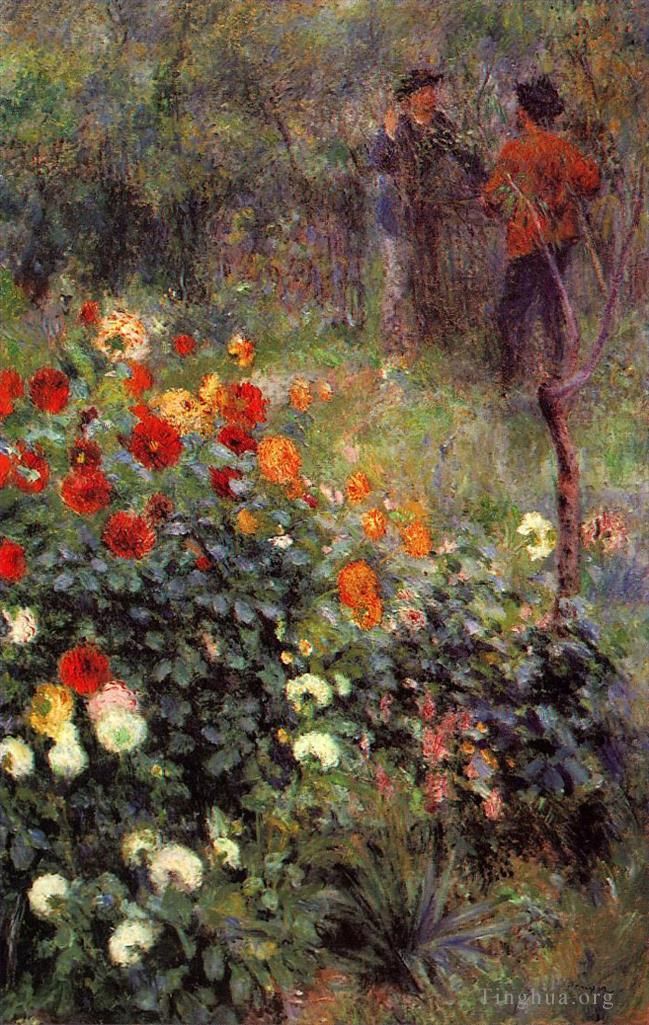 Pierre-Auguste Renoir Peinture à l'huile - Jardin de rue cortot montmartre