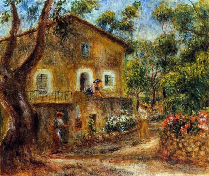 Pierre-Auguste Renoir Peinture à l'huile - Maison à Collett à Cagnes