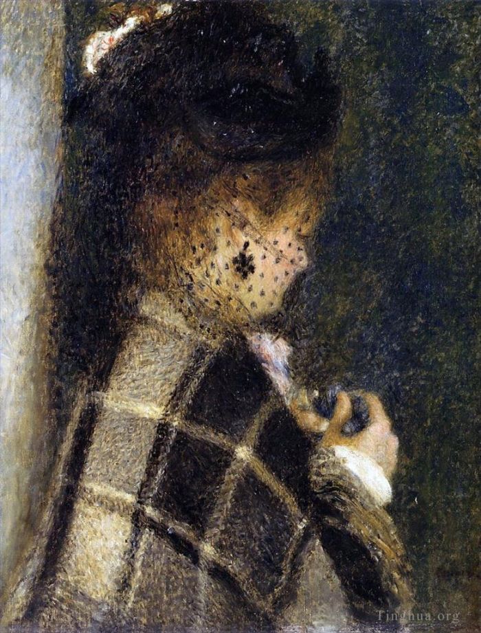 Pierre-Auguste Renoir Peinture à l'huile - Dame au voile