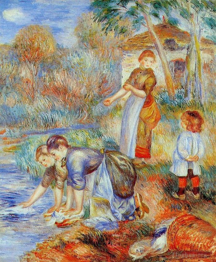 Pierre-Auguste Renoir Peinture à l'huile - Blanchisseuses